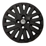 Juego De 4 Tazas Vw Gol Power Trend Voyage Negras Rodado 14