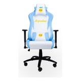 Cadeira Gamer Nations Argentina Dazz Cor Azul/branco Material Do Estofamento Couro Sintético