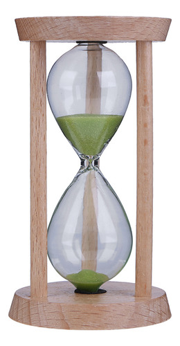 Reloj De Madera Verde Con Cristal De Arena, 10 Unidades, 3 M