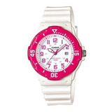Reloj Casio Lrw-200h-4bvdf Mujer 100% Original Color De La Correa Blanco Color Del Bisel Blanco Color Del Fondo Blanco