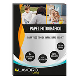 Papel Fotografico Glossy A4 160grs Doble Faz 20 Hojas Lavoro