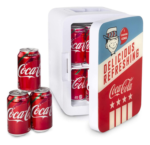 Cooluli® Mini Refrigerador Eléctrico Portátil Coca Cola Dht