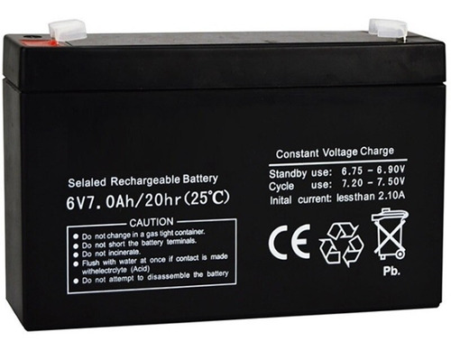 Bateria 6v 7ah Para Uso General, Sistemas De Emergencia Etc.
