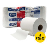 Toalla En Rollo Elite® Blanca 6 Rollos 180m C/u