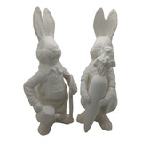 Pareja Conejos De Pascua Ceramica Para Pintar