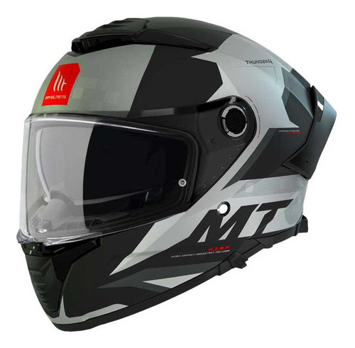 Casco Moto Mt Thunder 4 Exeo C2 Mate Doble Visor Dafy