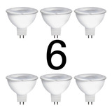 Paquete 6 Focos Led Mr16 3w Gu5.3 Luz Calida 3000k, Philco