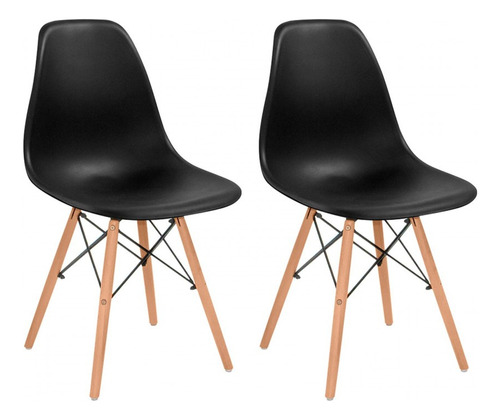 Pack X2 Silla De Comedor Eames Clasica Estructura Pvc