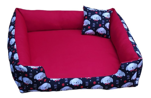 Cama Cachorro 70x70 Cama Pra Cachorro Grande Com Ziper Cor Vermelho