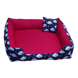 Cama Cachorro 70x70 Cama Pra Cachorro Grande Com Ziper Cor Vermelho