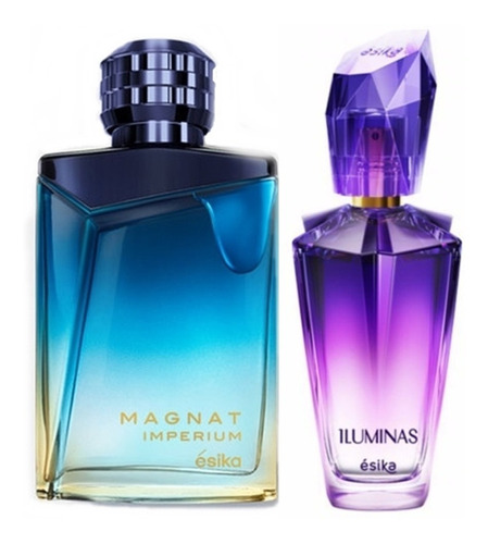 Set Perfumes Magnat Imperium Men + Iluminas Dama Esika