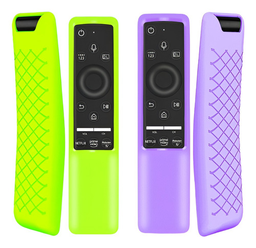 Fundas Para Control Samsung Bn59series Glow Verde / Violeta