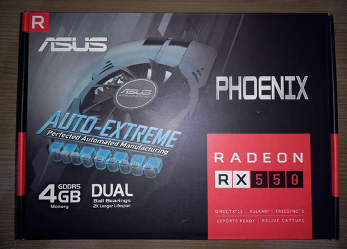 Placa De Video Asus Amd Radeon Rx 550 Phoenix 4gb Gddr5