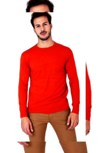 Pullover Hombre Bremer Verde Liso Pullover Vestir Algodon 