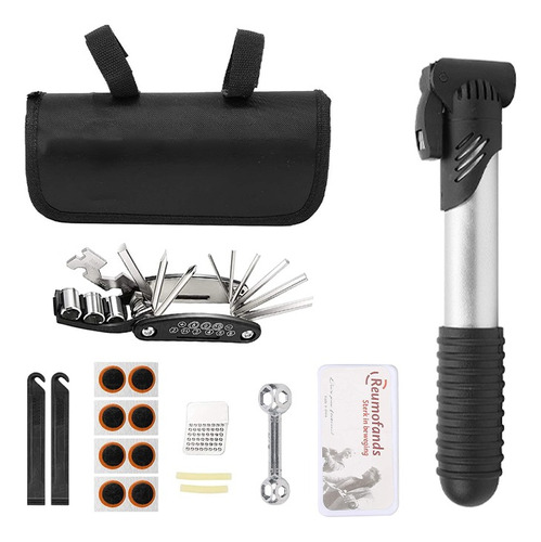 Kit Reparacion Estuche Para Bici Llaves Parches Inflador