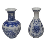 2 Vasinhos Vaso Porcelana Decoração Sala Mesa Cozinha 