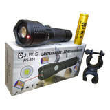 Lanterna Com Mira Laser + Suporte Para Arma +1 Bateria Extra