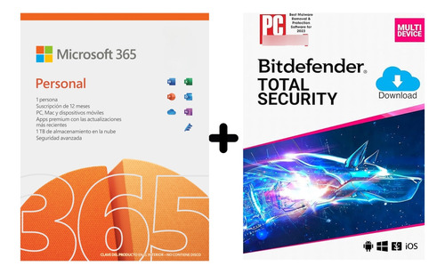 Microsoft Office 365 Personal + Bitdefender Total Security 