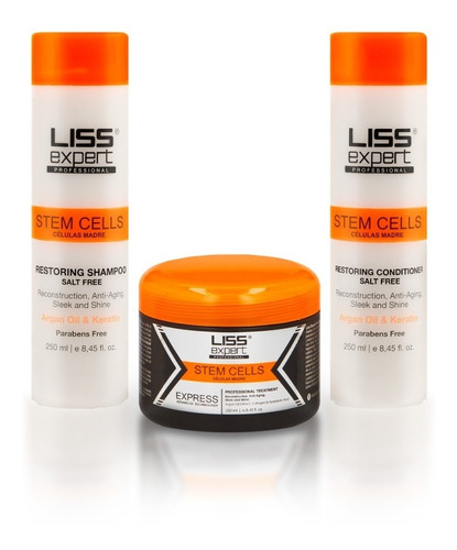 Kit Liss Expert Alisado Celulas Madres 250ml + Sh Y Aco