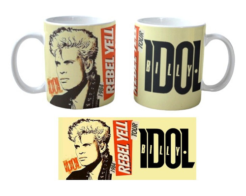 Taza Billy Idol Rock Ceramica Calidad Importada Estampada