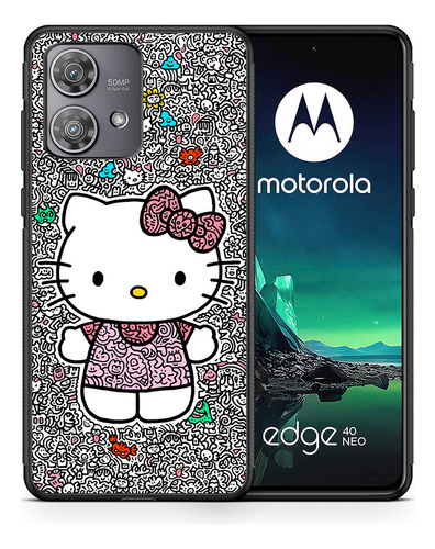 Funda Moto G20 Kitty Garabatos Tpu Uso Rudo