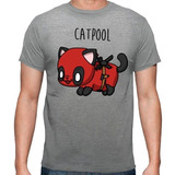 Playera Camiseta Gato Cat Lindo Deadpool Superheroe + Regalo