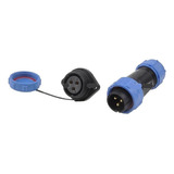 Conector Aviacion Sp17 A Prueba De Agua Y Polvo 3p M/h Ip68