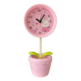 Reloj De Mesa Despertador Para Niños Forma De Flor 