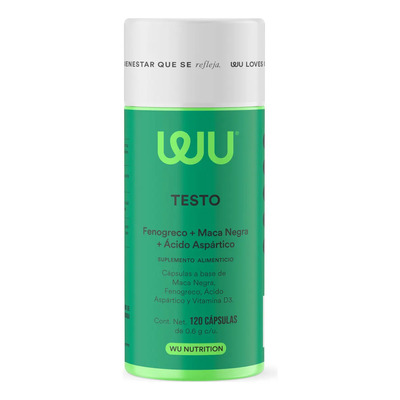 Suplemento Testo Wu Nutrition 120 Capsulas Fenogreco Maca Negra Acido Aspartico Vitamina D3 Consumo de 2 Meses Hombre Bienestar | MercadoLibre