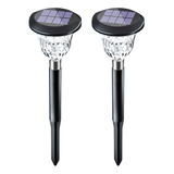 4 Pieces Led Solar Stake Lights With Shade Warm White