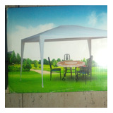 Gazebo Outzen 4x3 Mts Rafia Color Blanco S/uso Para Jardin