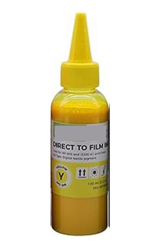 Tinta  Pigmentada 100% Textil Dtf Profesional 100ml Amarillo