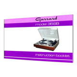 Manual Do Toca-discos Garrard 35-sb (cópia Colorida)