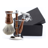 Haryali London - Kit De Afeitado Para Hombre De Madera De Lu