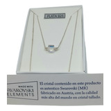 Conjunto Cadena Con Dije Cubo Cristal Swarovski 