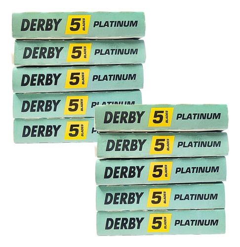 500 Lâmina Derby Extra 10 Cartelas Derby Verde 