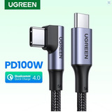 Ugreen Usb C Angulo 90° 60 W Carga Rapida .5 M