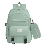 Mochila Feminina Escolar Bolsa De Faculdade Viagem Notebook Cor Verde