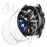 2 Protector Pantalla + 2 Funda P/ Galaxy Watch3-45mm Clear