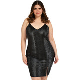 Vestido Print Serpiente Tallas Extras, 4725 (negro)