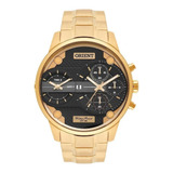 Relógio Orient Masculino Mgsst001 P1kx Dual Time Dourado