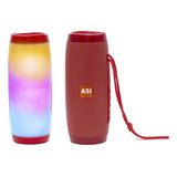 Altavoz Inalámbrico Bluetooth Led Portátil, Sonido Fuerte. Color Rojo