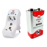 Carregador Mox Cp30 + 1 Bateria Recarregável 9v 240mah