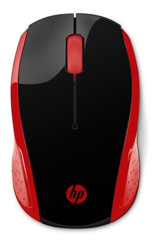 Mouse Inalambrico Hp Negro/rojol  2.4 Ghz, Hasta 10 Mts  