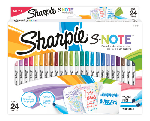 Marcadores Lettering Sharpie S Note X24 Colores Resaltadores