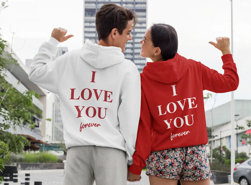 Combo Pareja Sudaderas I Love You Forever Matching Outfits