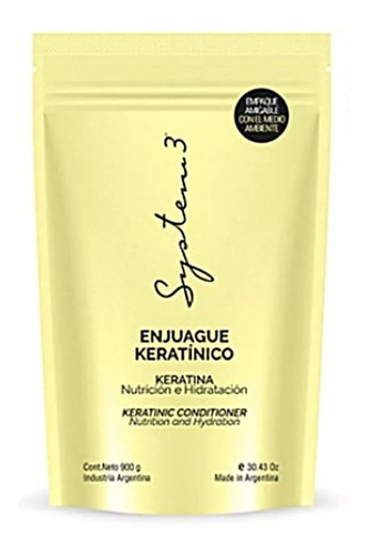 Enjuague Keratinico System 3 Doypack 900 Ml