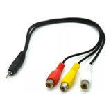 Adaptador Plug Macho 3.5mm A 3 Rca Audio Y Vídeo