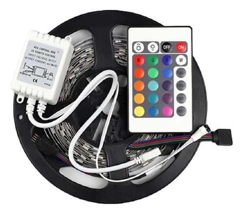 Kit Completo Tira Led 3528 5mts Rgb Multicolor