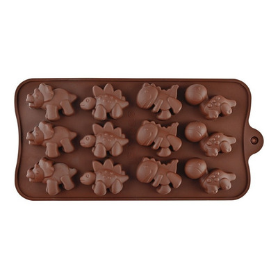 Forma Molde Silicone Dinossauro Chocolate Biscuit